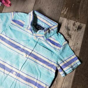 The Children's Place Boys Plaid Short Sleeve Button-Up Dress Shirt Size 2T